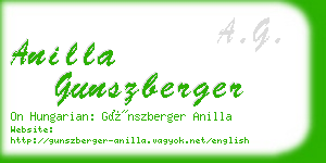 anilla gunszberger business card